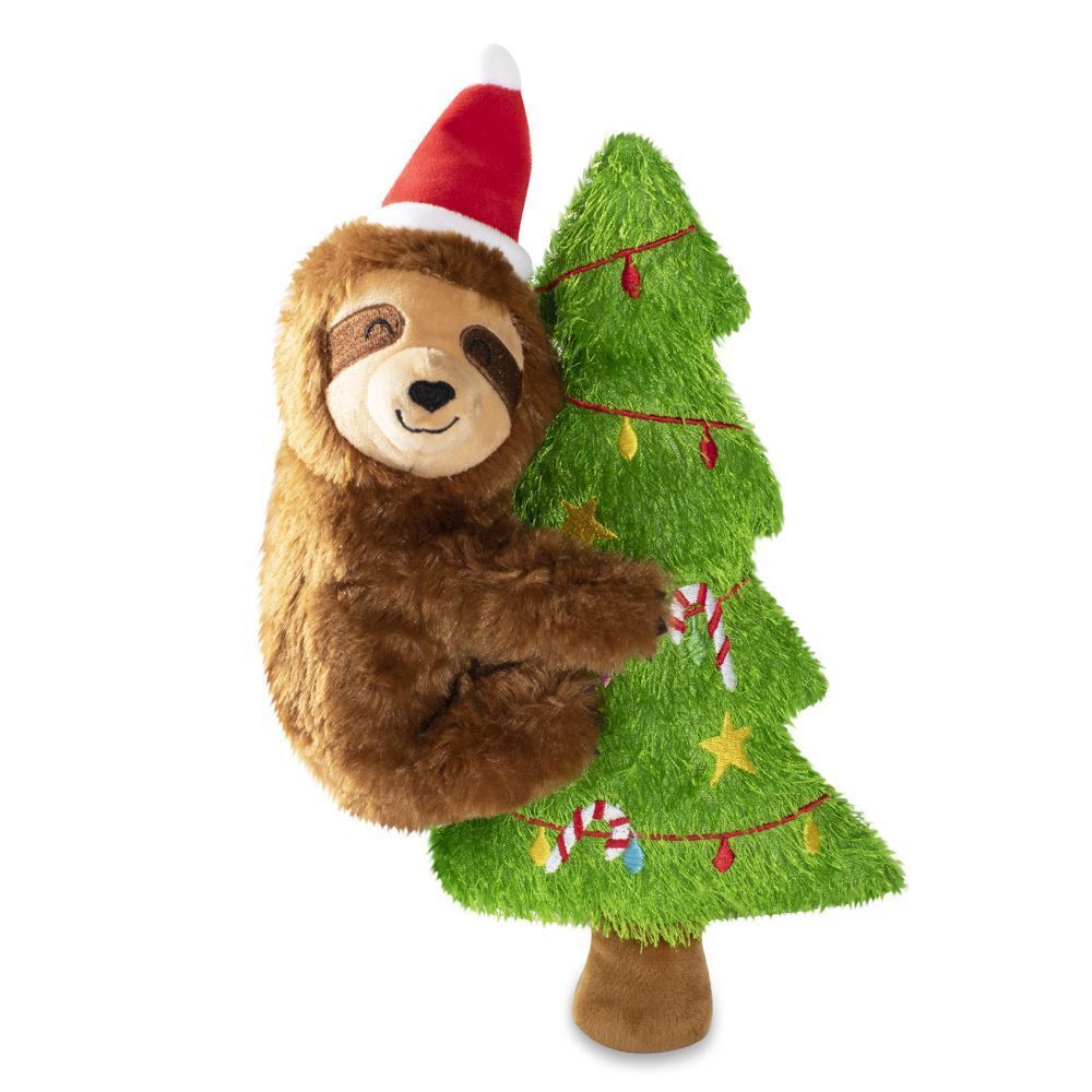 Fringe Studio Merry Slothmas Plush Christmas Dog Toy