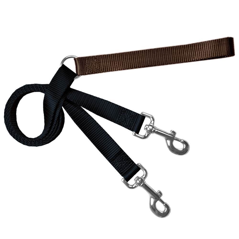 Freedom Training Dog Lead Black with Brown Handle