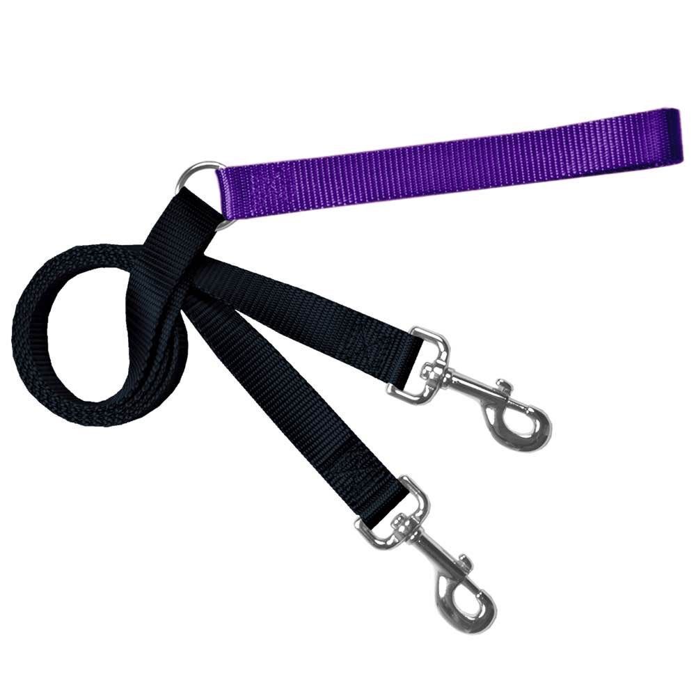 Freedom Training Dog Lead Black with Purple Handle