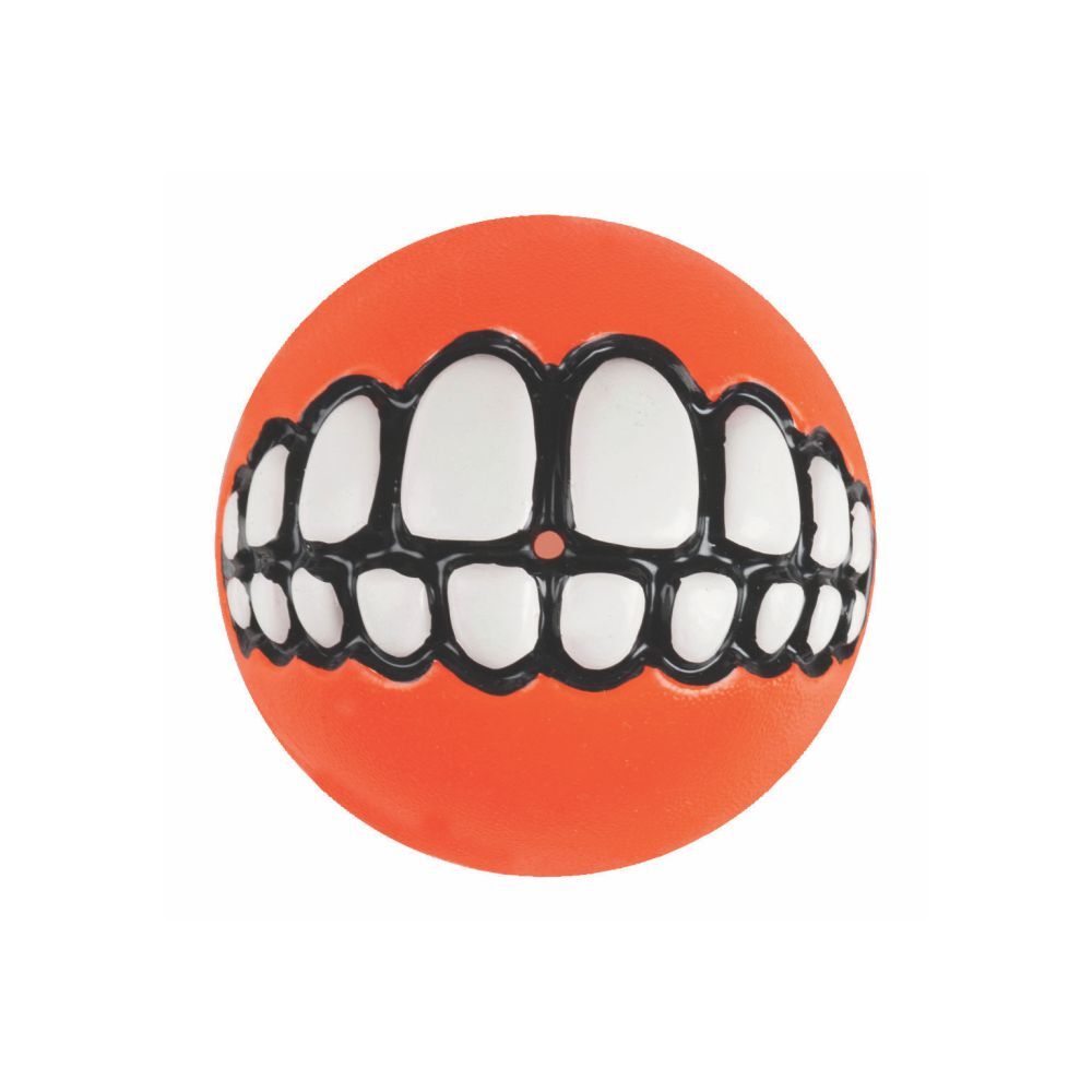 Rogz Grinz Treat Dog Ball Orange (Small)