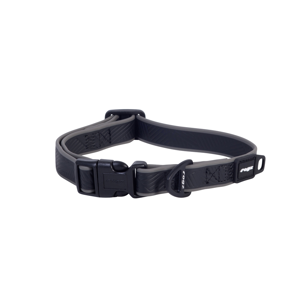 Rogz Amphibian Classic Collar Black (Medium]