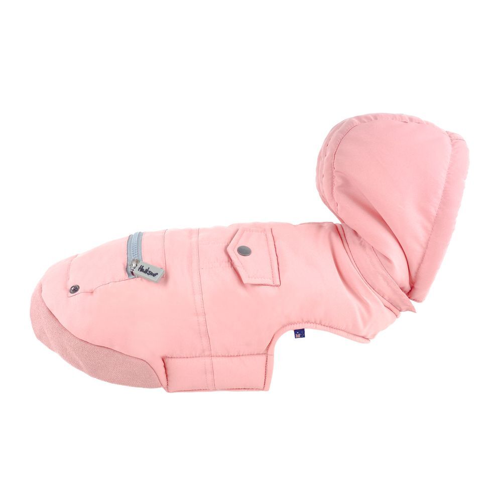 Huskimo Mt Buller Rose Pink Dog Coat with Removable Hood (33cm)