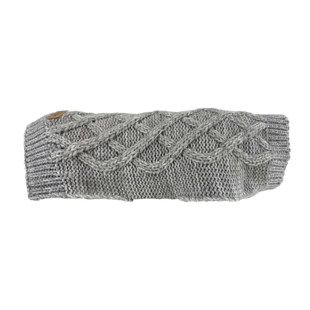 Huskimo Diamond Cable Dog Jumper Grey (60cm)