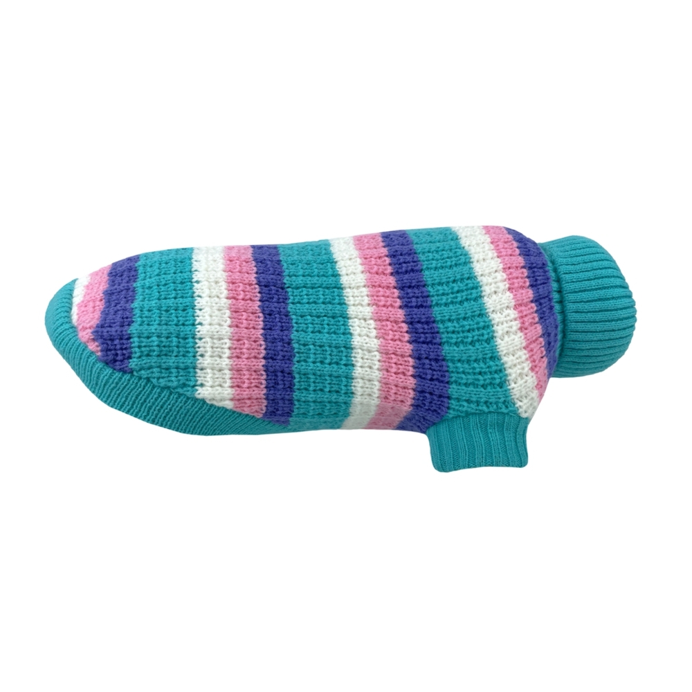 Huskimo Soho Knit Cyan Crush Dog Jumper (33cm)