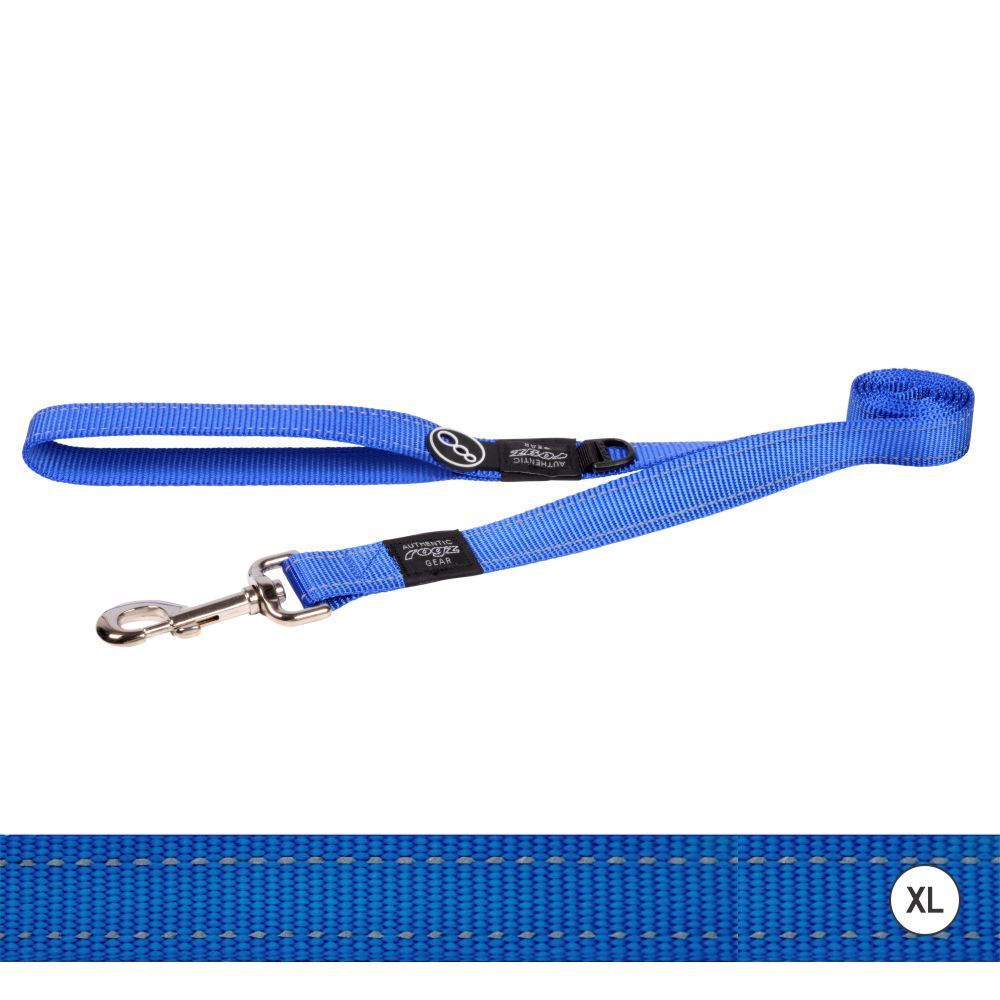 Rogz Classic Reflective Dog Lead, Blue (XLarge)