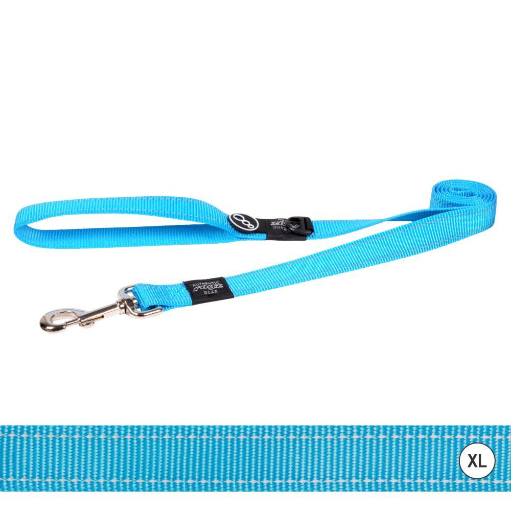 Rogz Classic Reflective Dog Lead, Turquoise (XLarge)