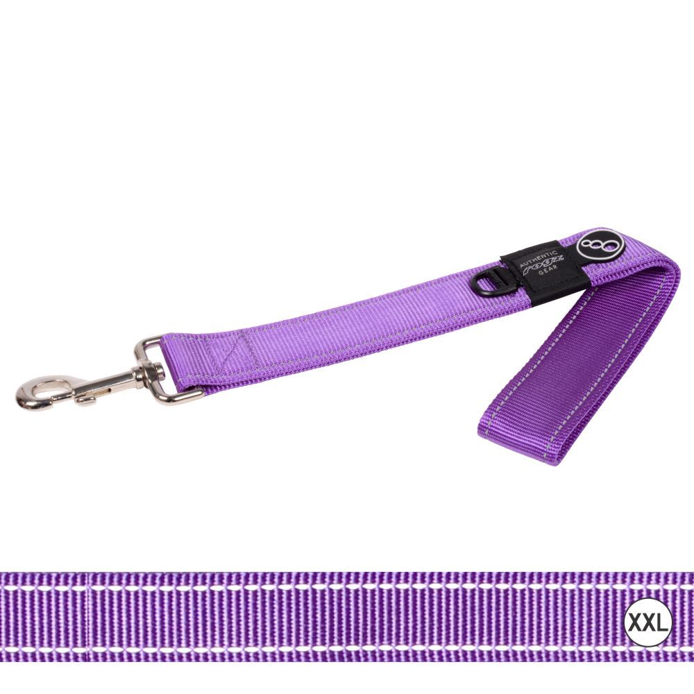 Rogz Classic Reflective Dog Lead, Purple XXLarge 50cm