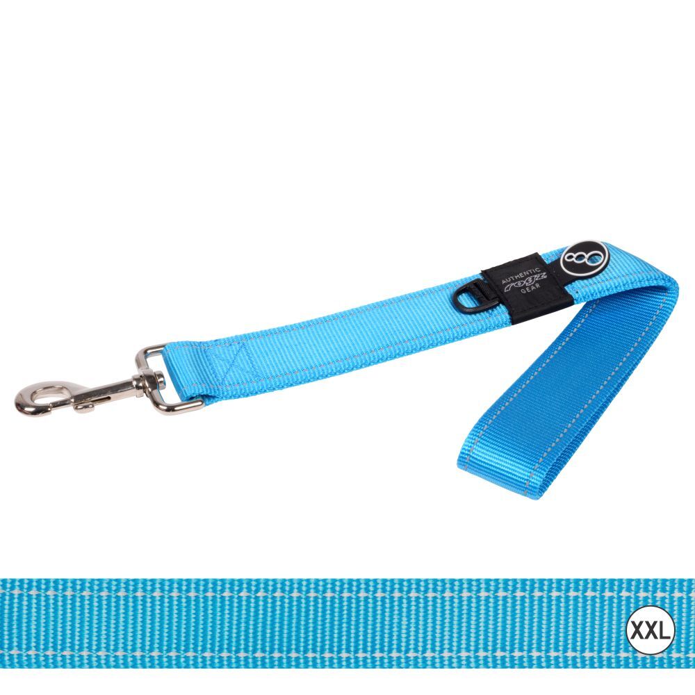 Rogz Classic Reflective Dog Lead, Turquoise XXLarge 50cm