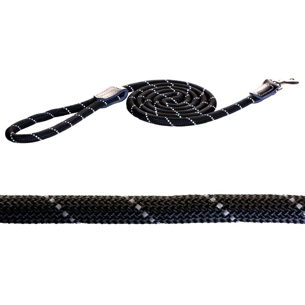 Rogz Rope Dog Lead 12mm x 180cm (Black)