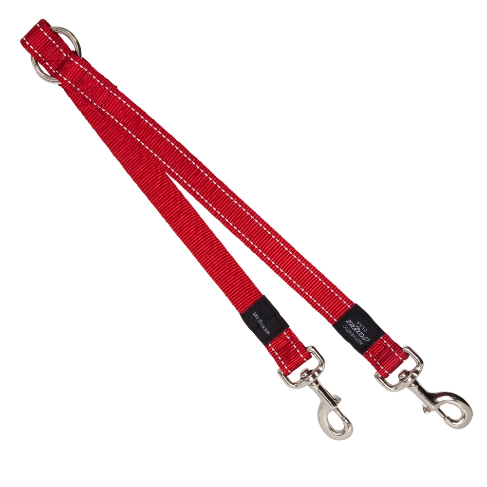 Rogz Double Split Lead Reflective Red (XLarge)