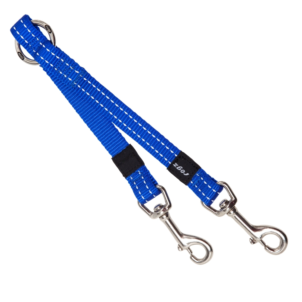 Rogz Double Split Lead Reflective Blue M, L, XL