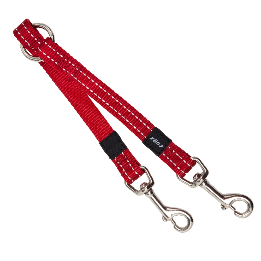 Rogz Double Split Lead Reflective Red M, L, XL