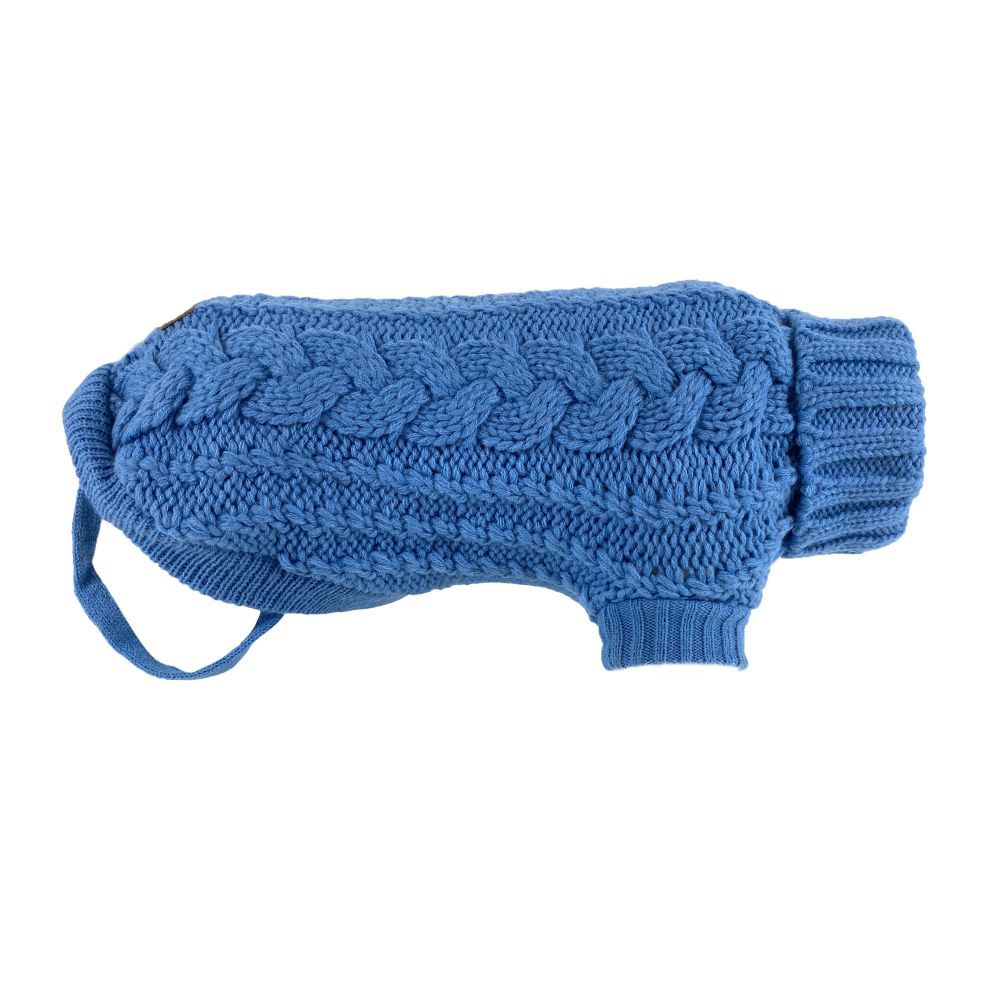 Huskimo French Knit Indigo Blue Dog Jumper 22cm - 67cm