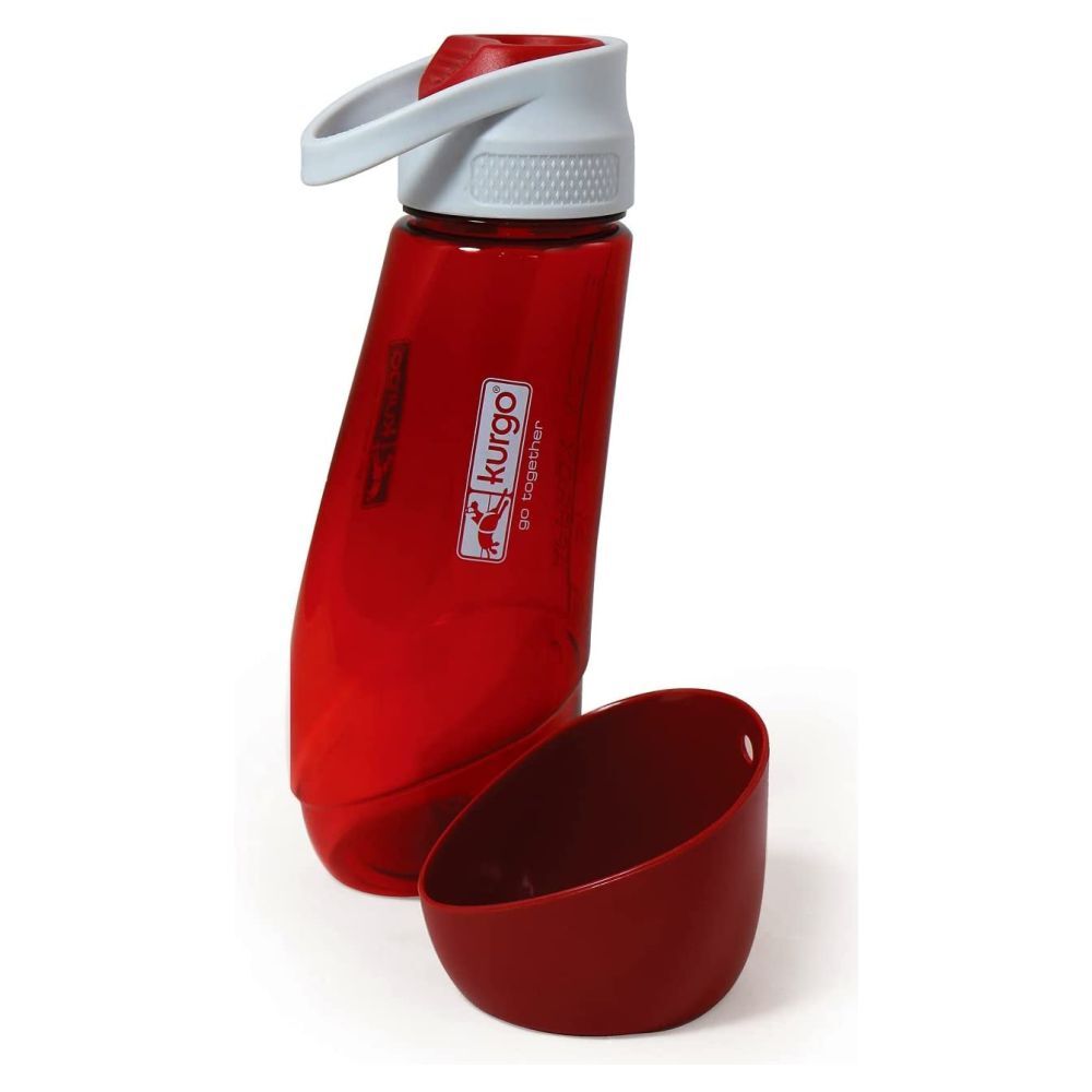 Kurgo Gourd Travel Dog Water Bottle & Dog Water Dispenser Barn Red