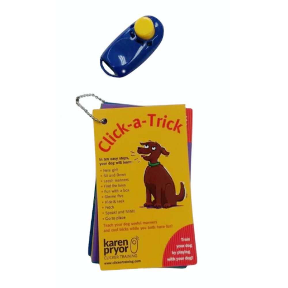 Karen Pryor Click-a-Trick Training Cards with Clicker