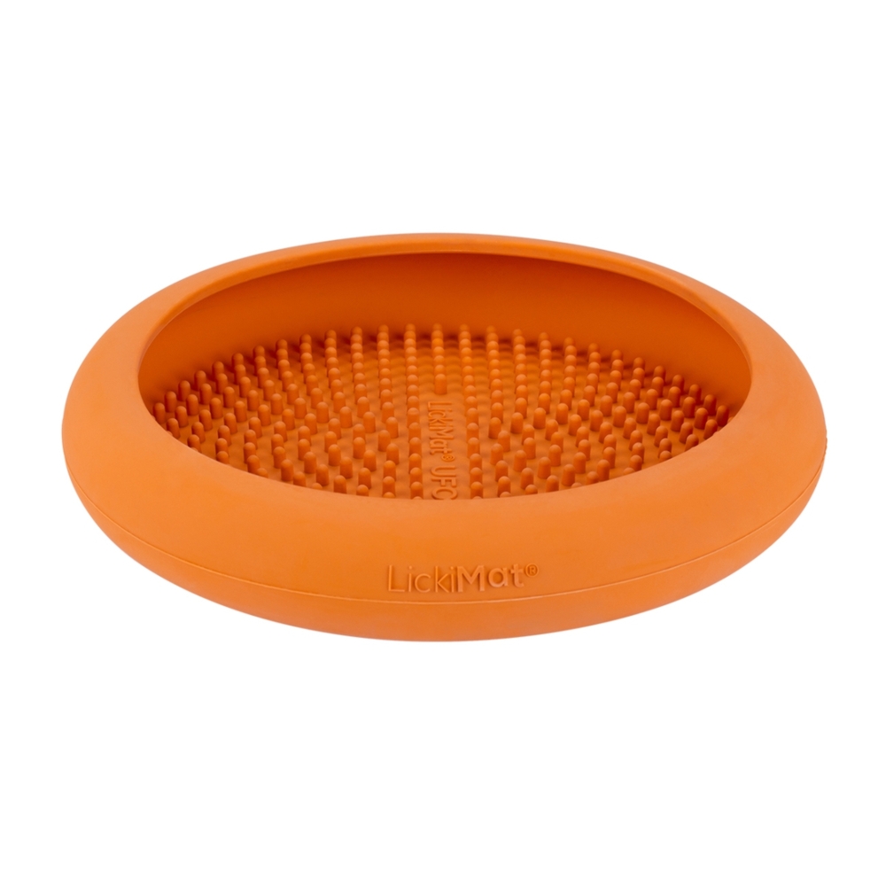 Lickimat UFO Slow Food Licking Dog Bowl (Orange)