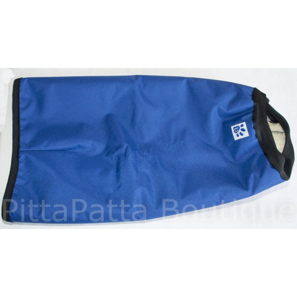 Water Resistant Oxford Dog Coat Blue Sherpa Lining (51cm)