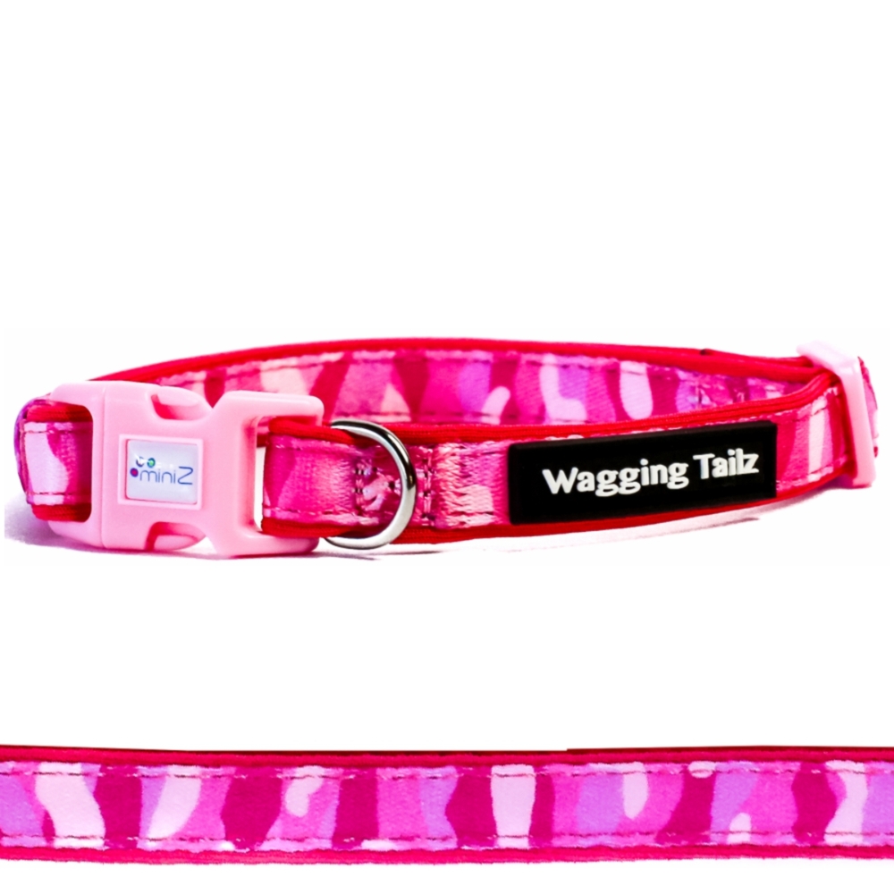 miniZ Camo Pink Toy Breed & Puppy Dog Collar