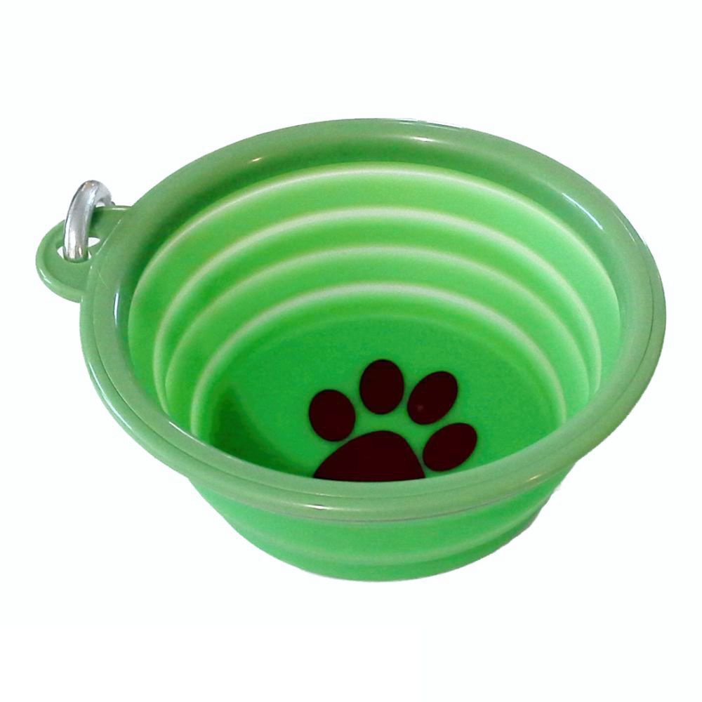 P4P's Pop Up Portable Travel Dog Bowl 370ml (Green)