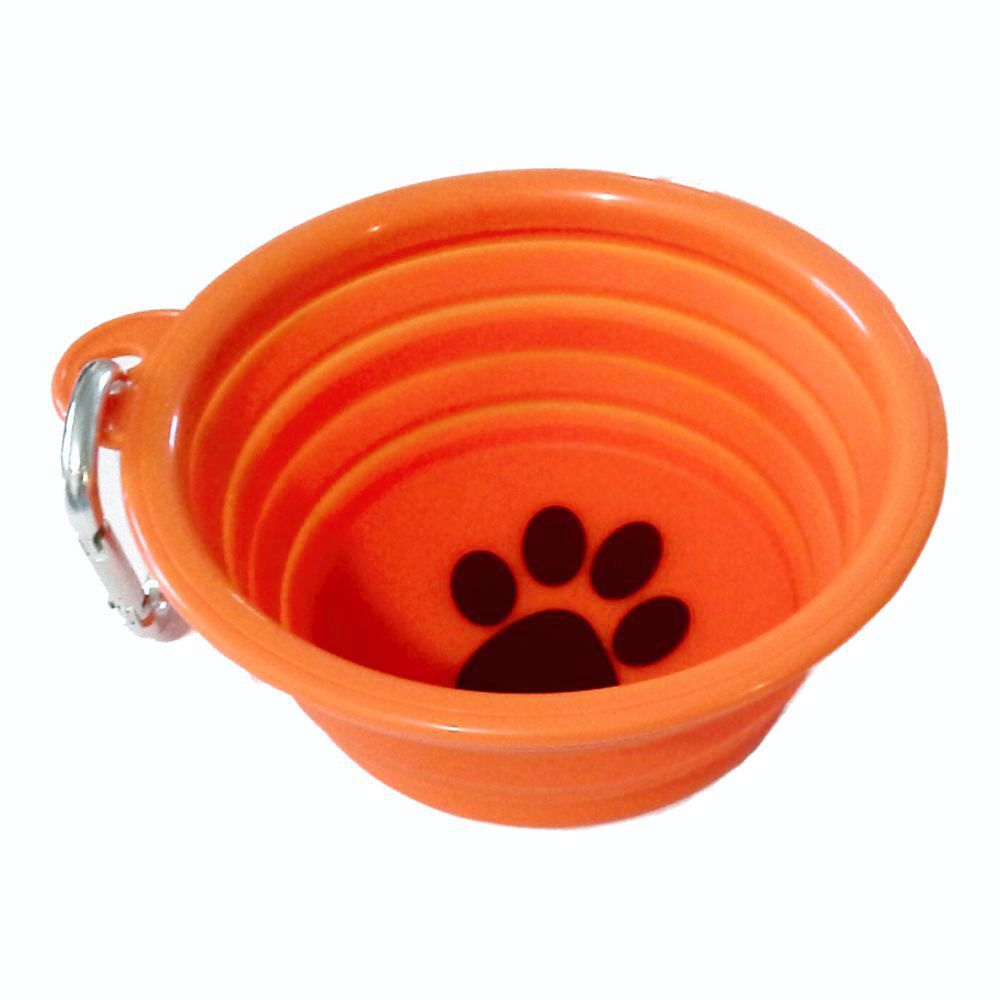 P4P's Pop Up Portable Travel Dog Bowl 370ml (Orange)