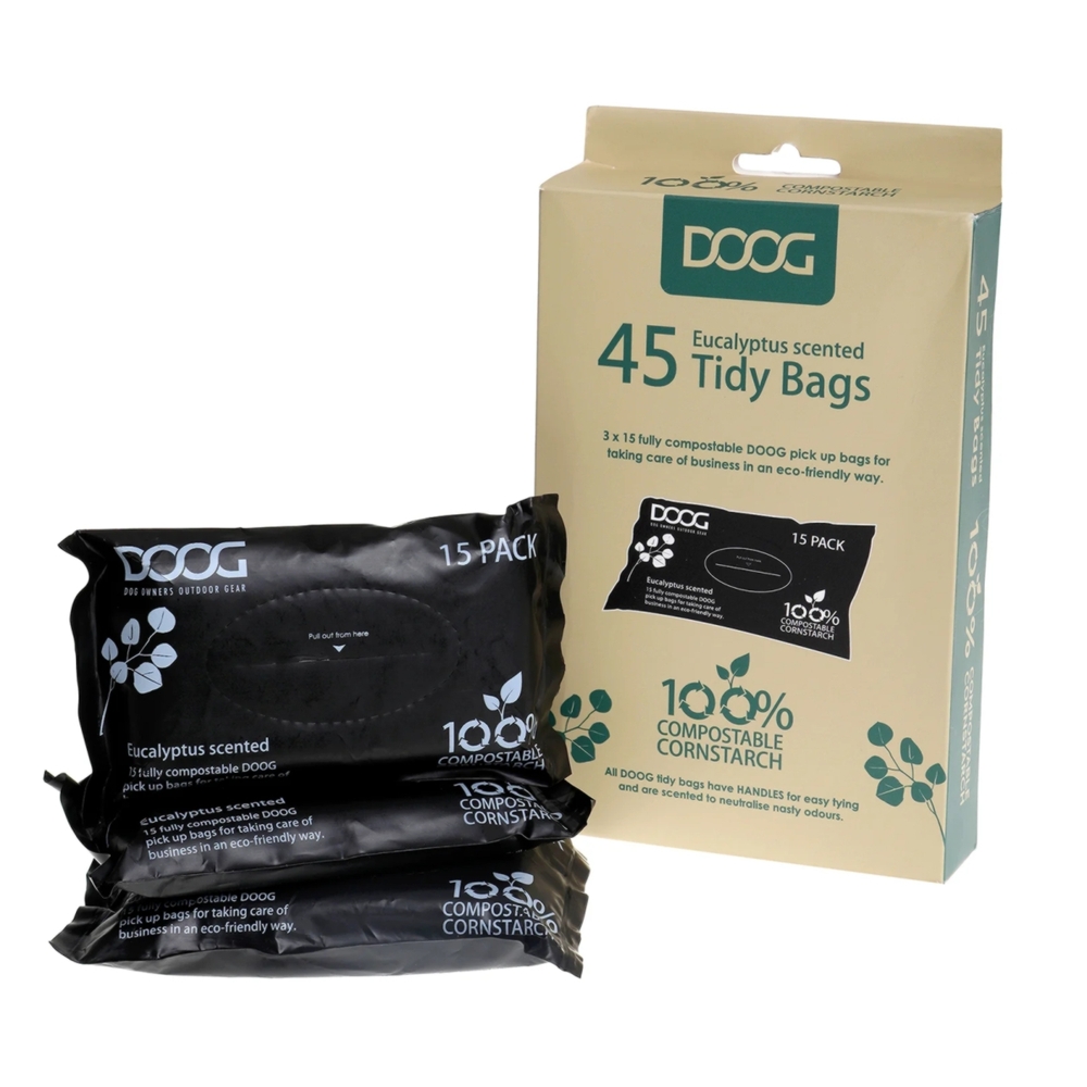 DOOG Compostable Waste Poo Bags (3 packs of 15)