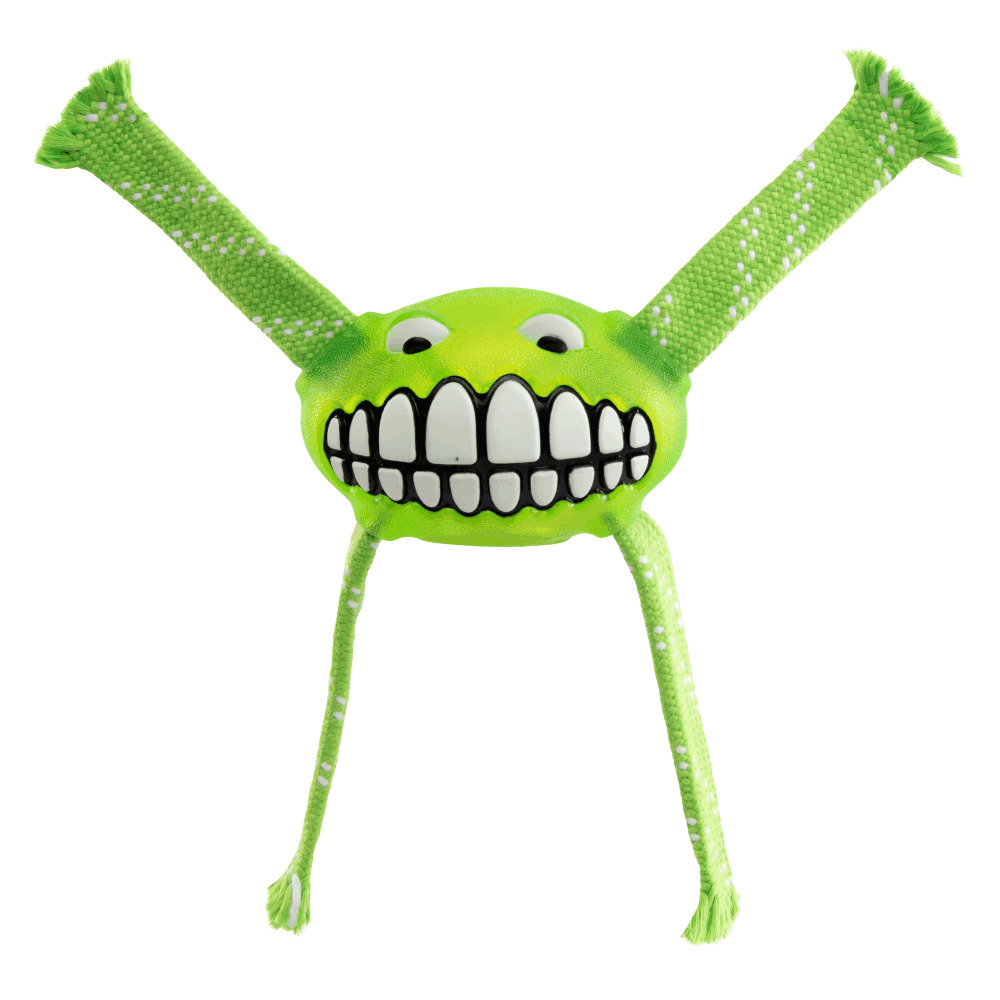Rogz Flossy Grinz Oral Care Dog Toy Lime