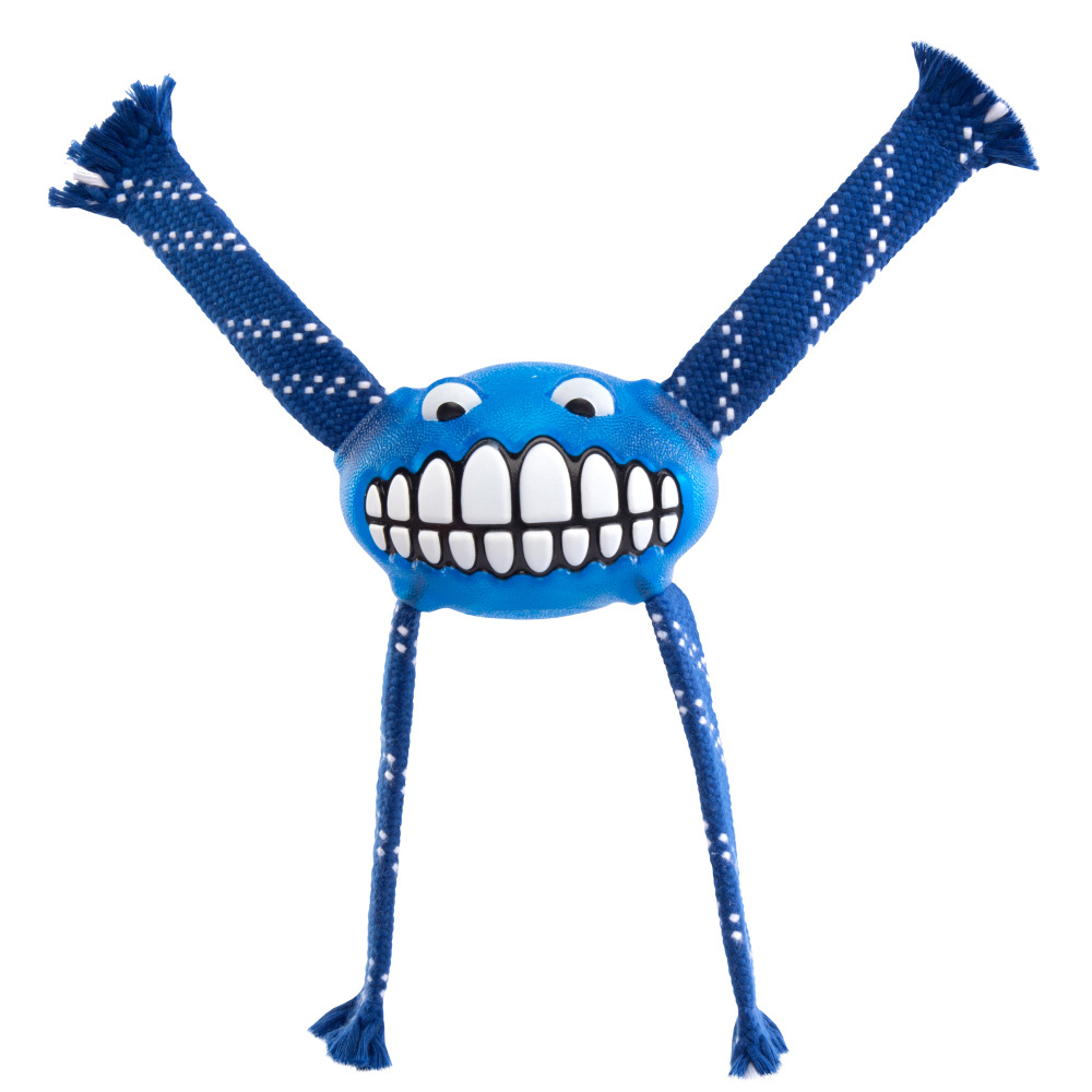 Rogz Flossy Grinz Oral Care Dog Toy Blue S,M,L