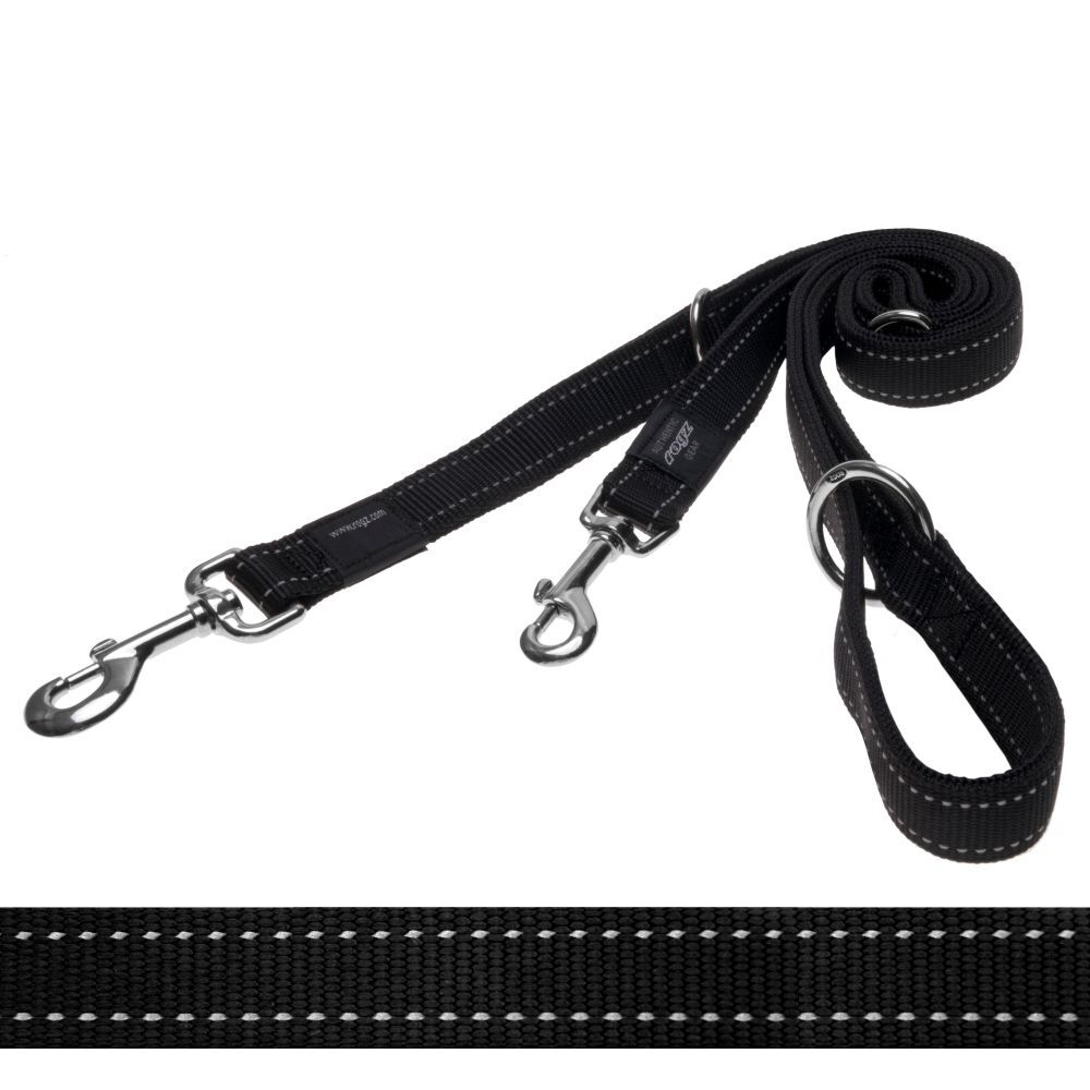 Rogz Reflective Multi Function Lead Black M, L, XL