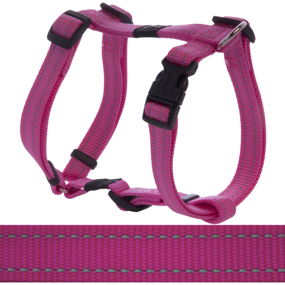 Rogz Classic Reflective Dog Harness, Pink S, XL