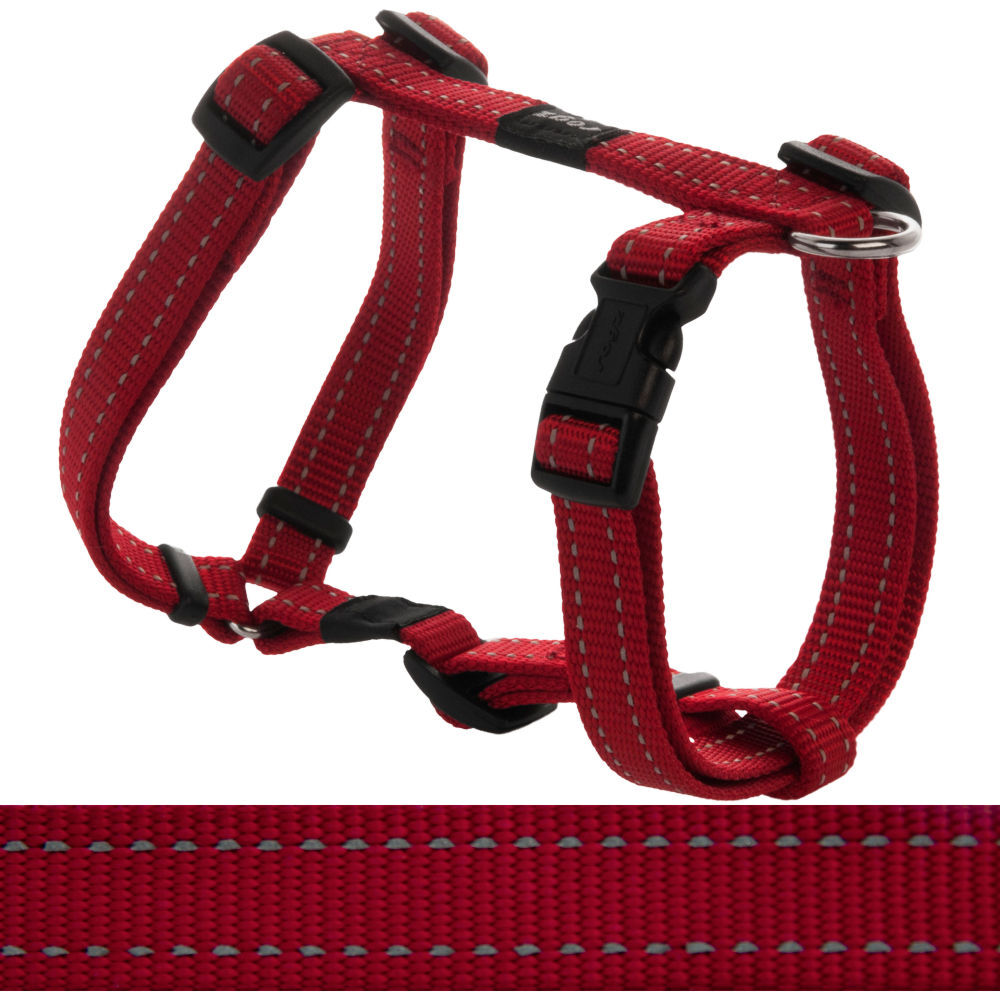 Rogz Classic Reflective Dog Harness, Red S, XL