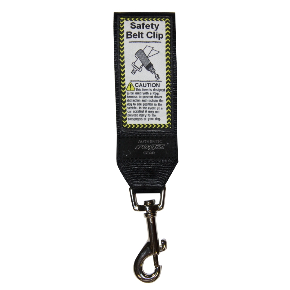 Rogz Car Safety Belt Clip Black