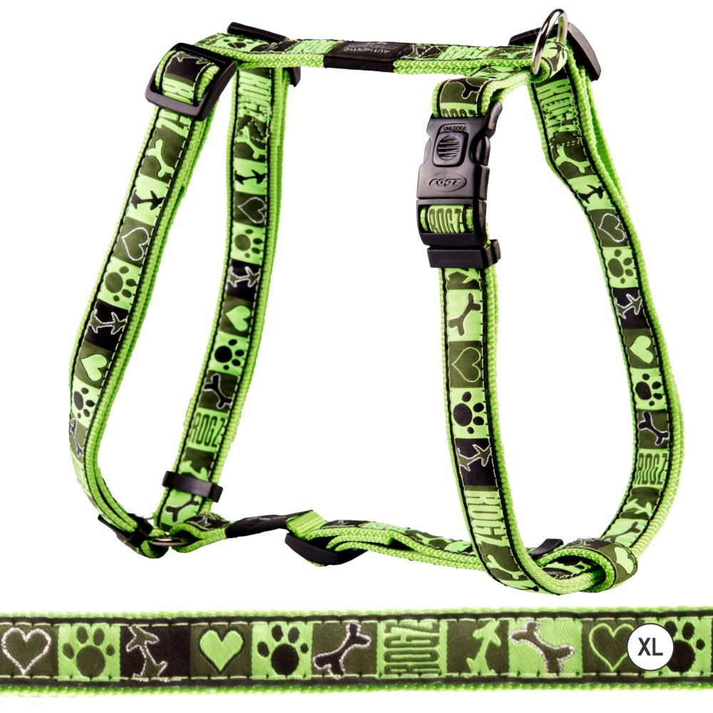 Rogz Classic Harness Fancy Dress, Lime Juice Design (XLarge)