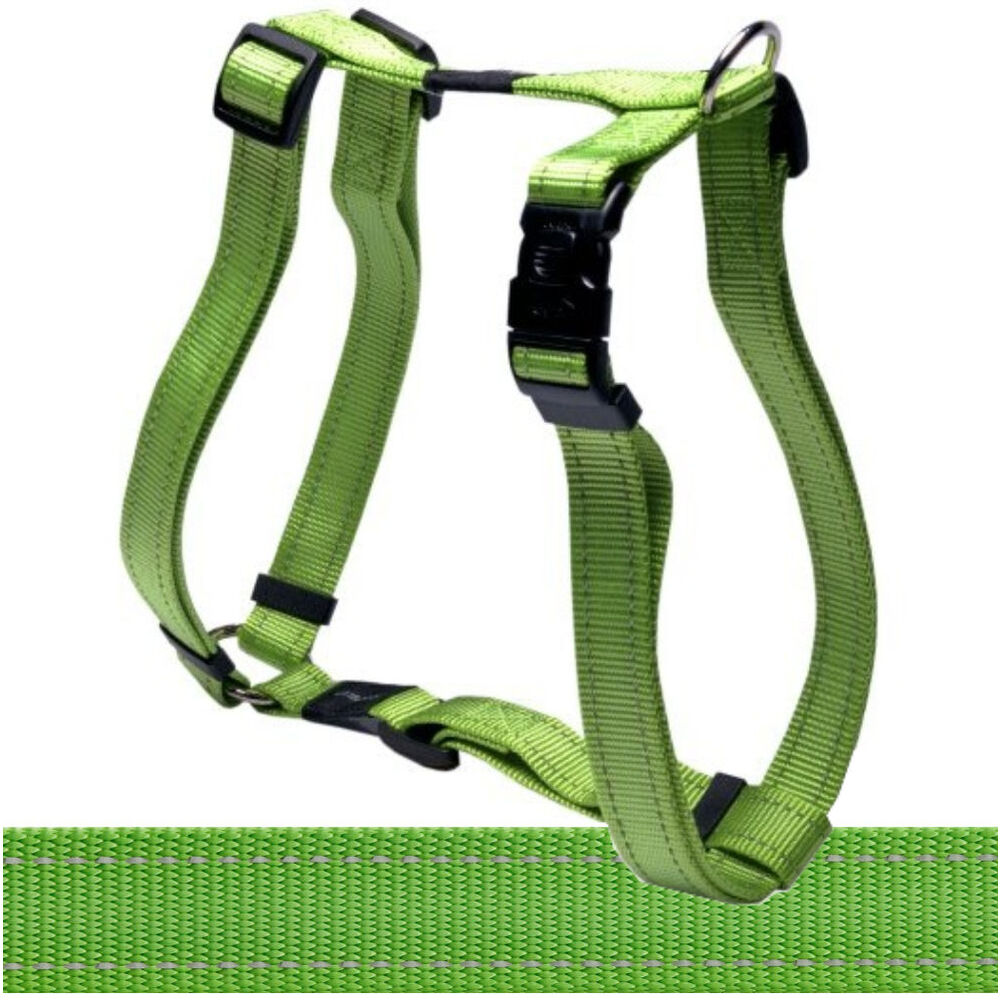 Rogz Classic Harness Reflective Stitching, Lime (XLarge)