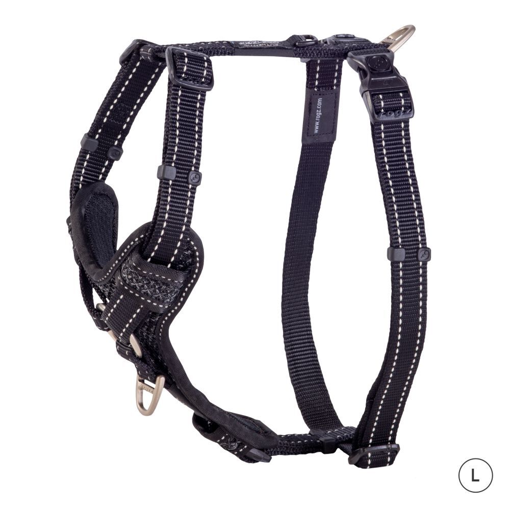 ROGZ Control Dog Harness, Black (Large)
