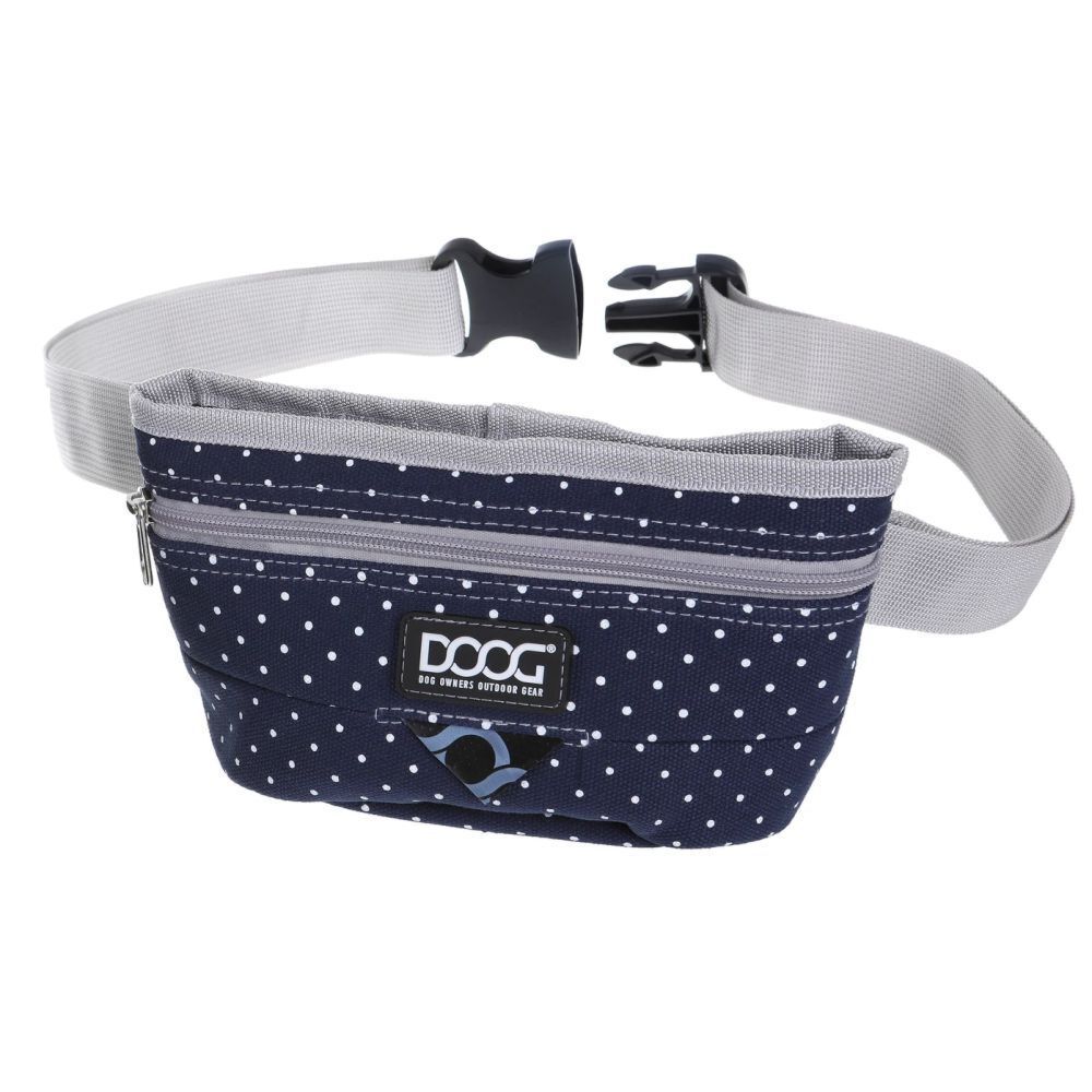DOOG Treat Pouch Stella Navy and White Spots