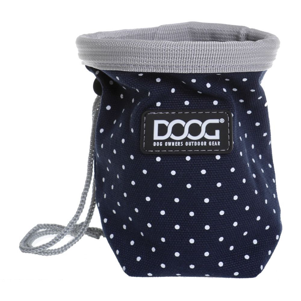 DOOG Small Treat Pouch Stella Navy and White Spots