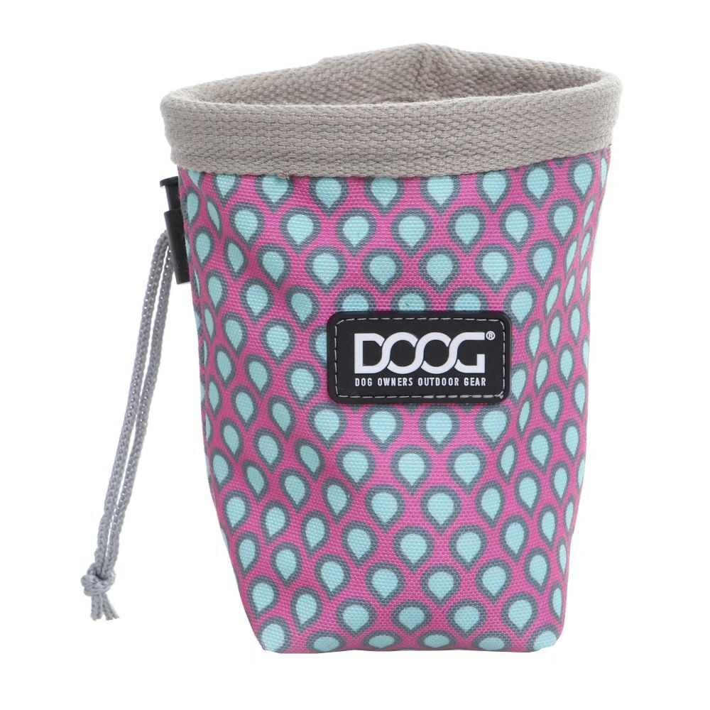 DOOG Small Treat Pouch Luna Pink and Green Tear Drops