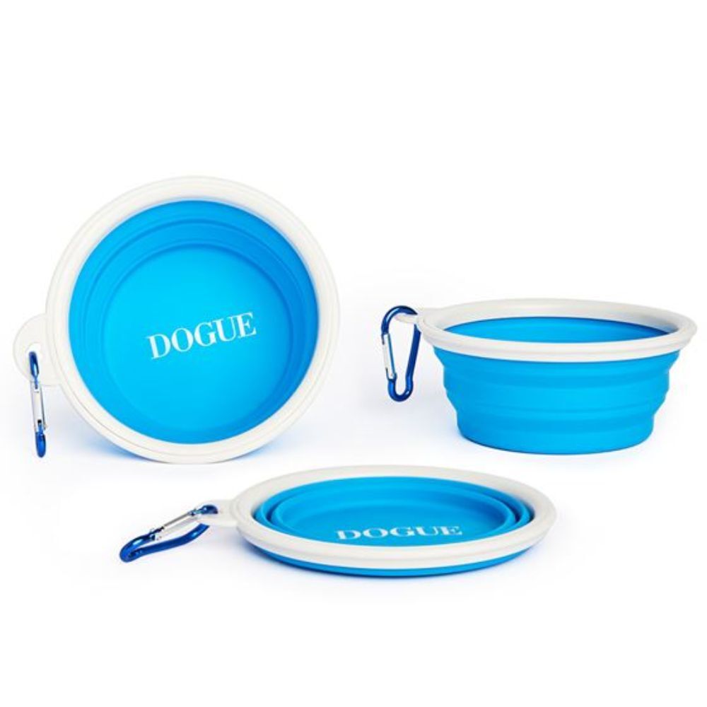 Dogue Pop-up Travel Dog Bowl 350ml Blue