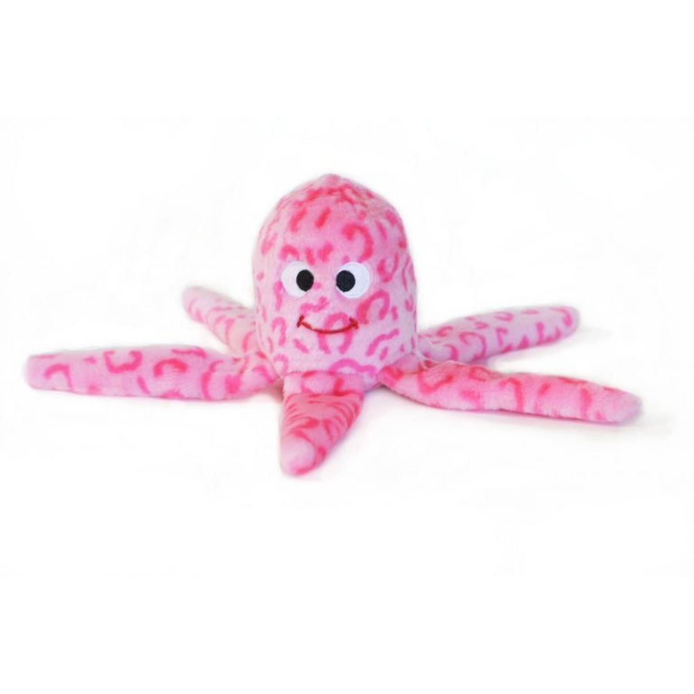 Zippy Paws Floppy Jelly Pink Octopus