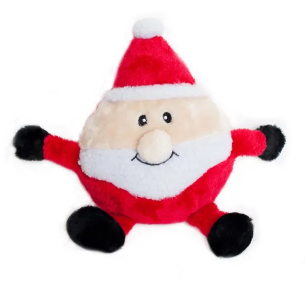 Zippy Paws Christmas Brainey Santa Plush Dog Toy