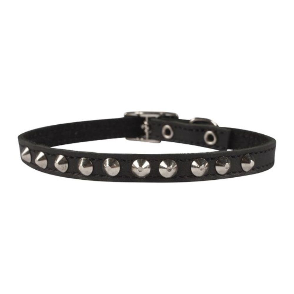 Dogue Stud Muffin Black Leather Dog Collar (30cm)